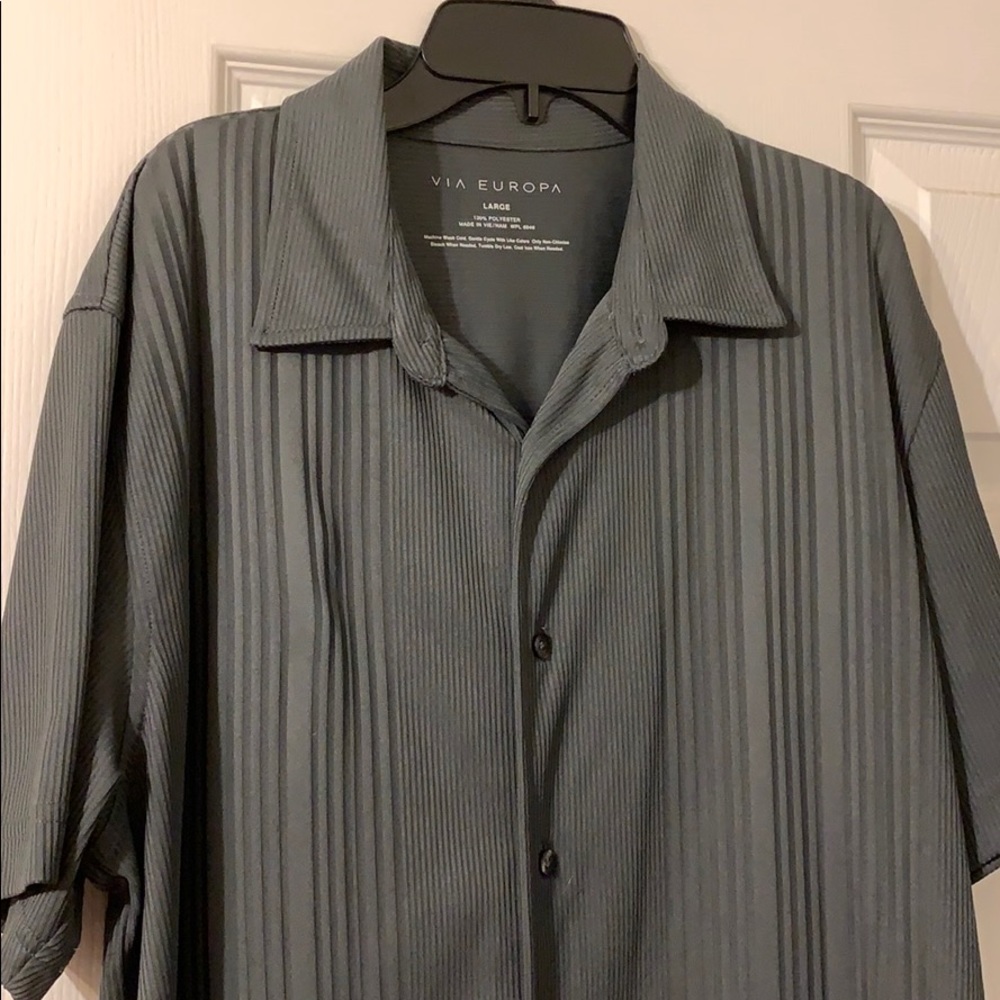 Men’s Via Europa Semi Dress Button Up T